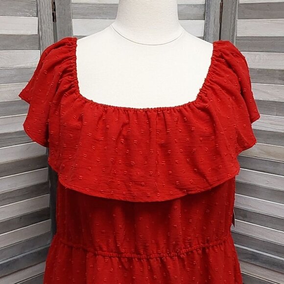 Ruffle Off the Shoulder Dress | 89th + Madison | 3X - Picture 5 of 12